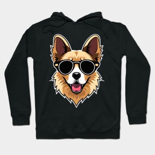 Cute corgi dog with glasses Hoodie